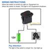 4Pcs Round Rocker Toggle Switch Waterproof DC 12V 20A SPST ON/OFF Switch 3 Pins with LED Light for Car Automotive Boat Truck