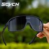 SCVCN Trendige Brillen Radsport-Sonnenbrillen Mode-Sonnenbrillen MTB Fahrrad Camping UV400 Wander-Schutzbrillen für Herren Damen