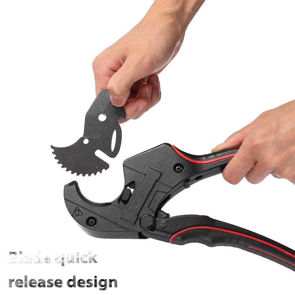 Durable 32mm-75mm Hose Cutting Ratchet Scissors Self-locking Aluminum Alloy Tube Cutter Hand Tools PVC Pipes Pipe Cutter
