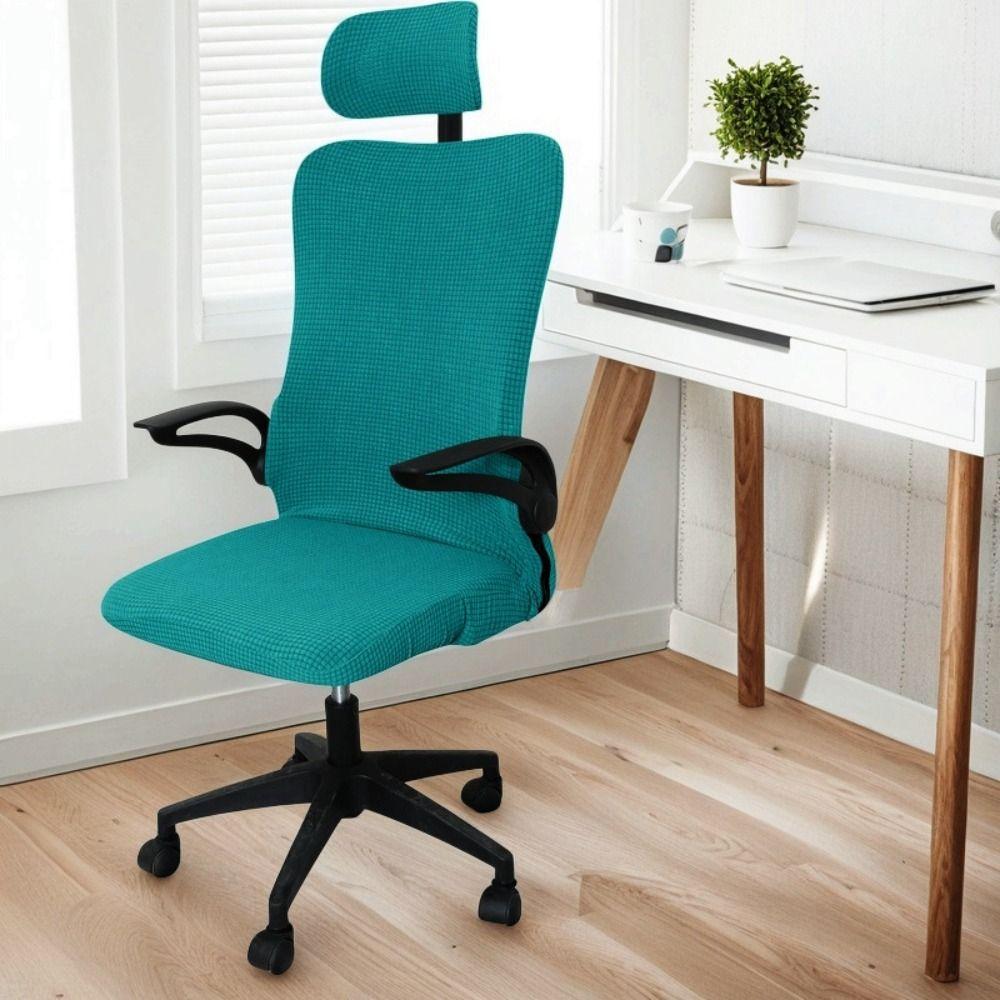 Solid Color Office Chair Cover Dustproof Gaming Chair Cover Chair Seat Slipcovers  Armchair