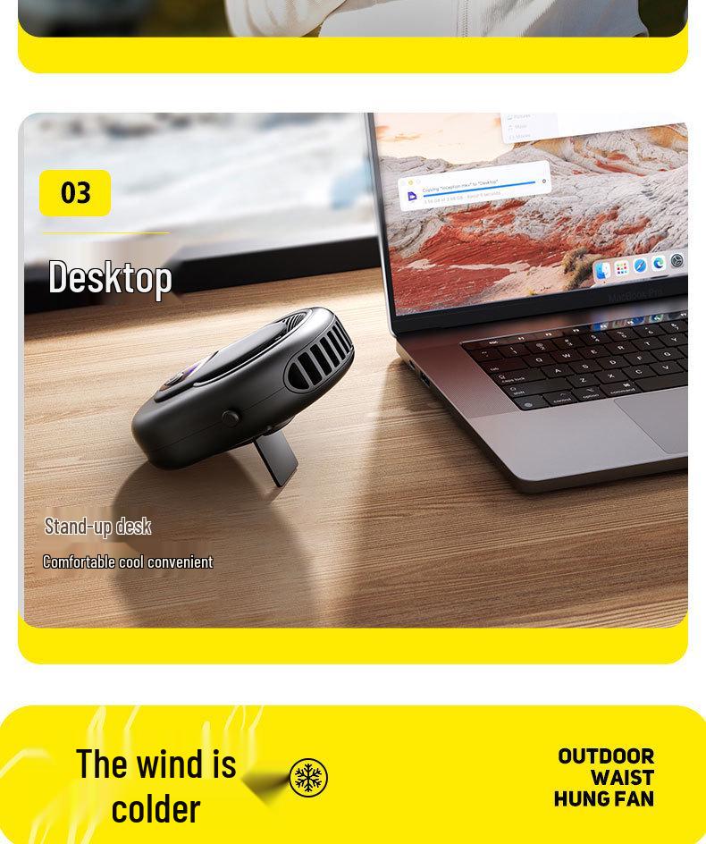 26-Year Bestseller: Portable Waist-Hanging, Desktop, Neck-Hanging, Clip, Backpack, Handheld Fan with Strong Wind Power
