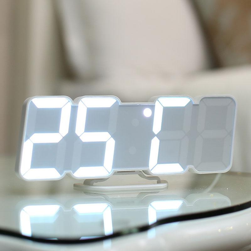Digital Table Clock Time Alarm Clock LED Wall Clock With 115 Colors Remote Control Digital Watch Night Light Magic Desktop