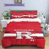 Rutgers College Sport Team Logo Stripe Print 3‑Pieces Duvet Cover Set Sport Fan Bedding Bedroom Home Decor Without Pillow Core Comforter