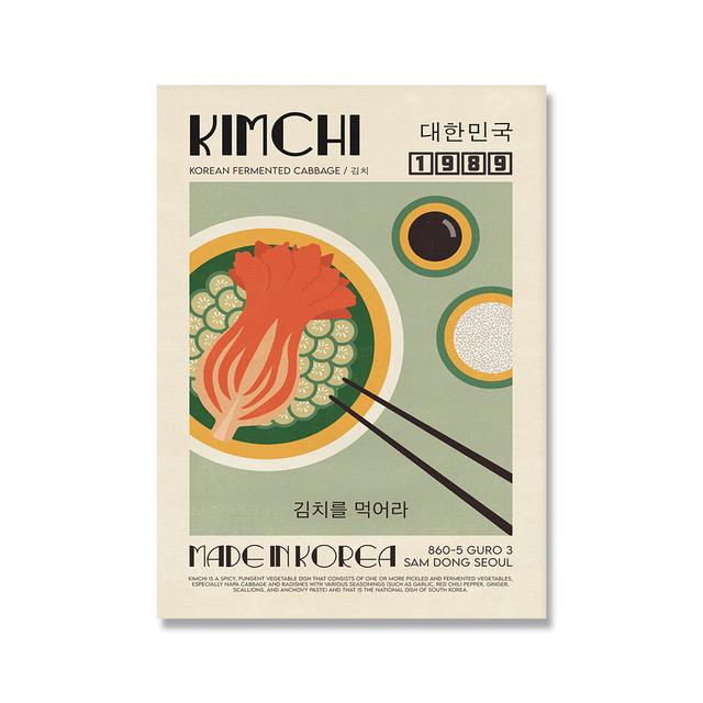 

Современные кухонные художественные картины на холсте, скандинавские японские корейские плакаты с едой, принты, настенные художественные картины для декора гостиной, Cuadros 30X40cm Unframed