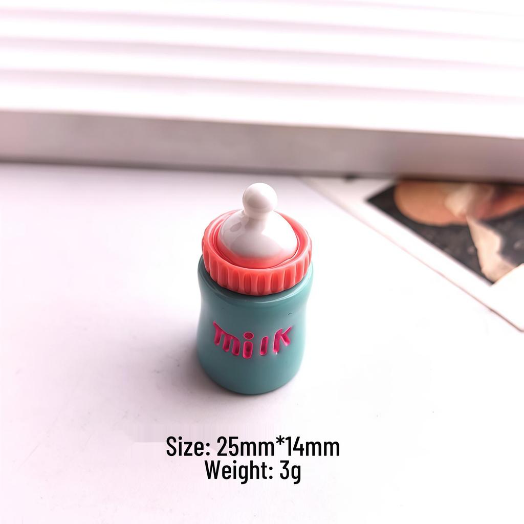 3D Resin Macaron Color Milk Bottle for DIY Jewelry