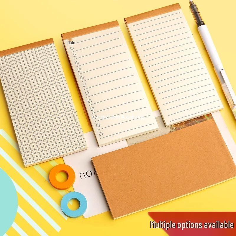 Kraft Paper Notepad: Small, Tearable Grid Notebook for Students & Work