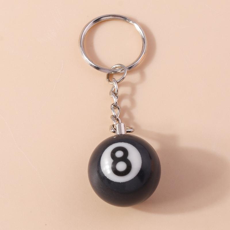 Cute Resin Simulated Sports Ball Keychain Football Rugby Key Ring Pendant for Women Girls Handbag Decor DIY Jewelry Gift