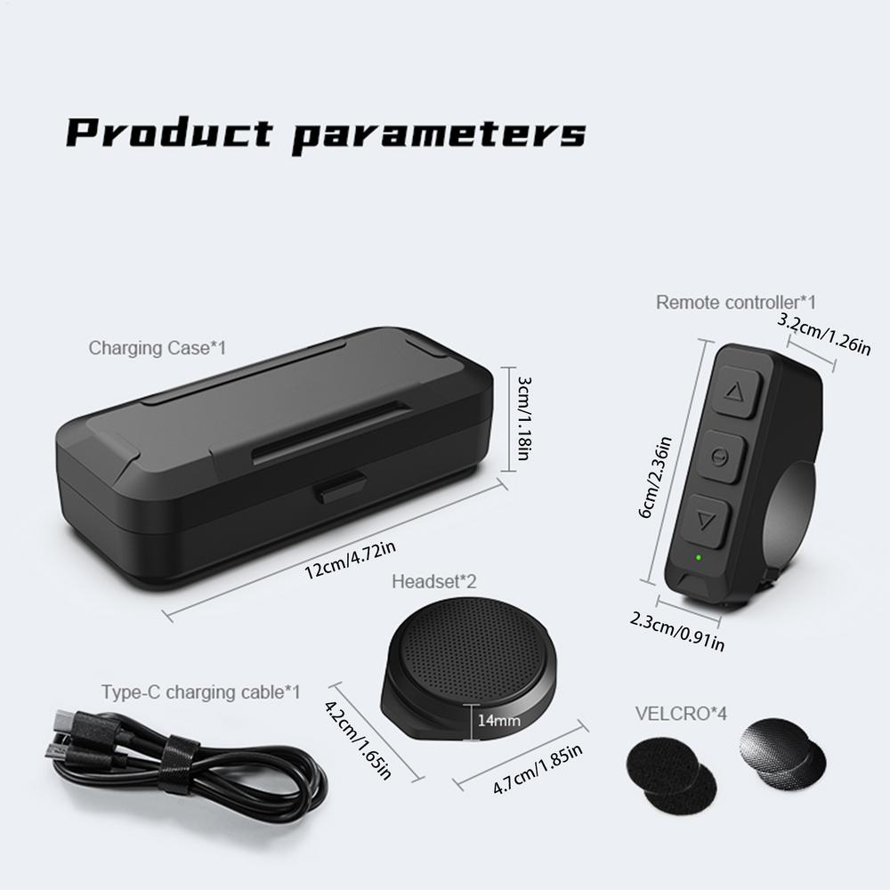 

Motorcycle Helmet Bluetooths Headset 50hr Playing time IP67 Waterproof Wireless Earphone Anti-interference Handsfree Headphone