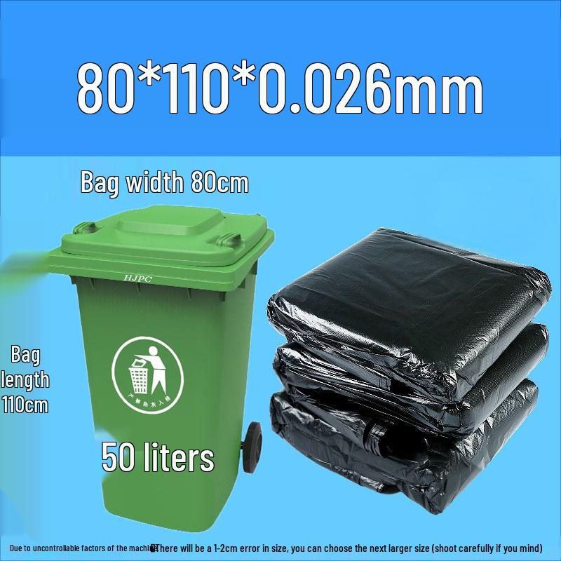 Heavy-Duty Black Commercial Office Waste Bags