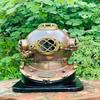 Brown Scuba Diving Helmet  Us navy Marine Diving Helmet  45.72 cm Heavy Marine Divers Helmet  Maritime Ship's Decorative Helmet