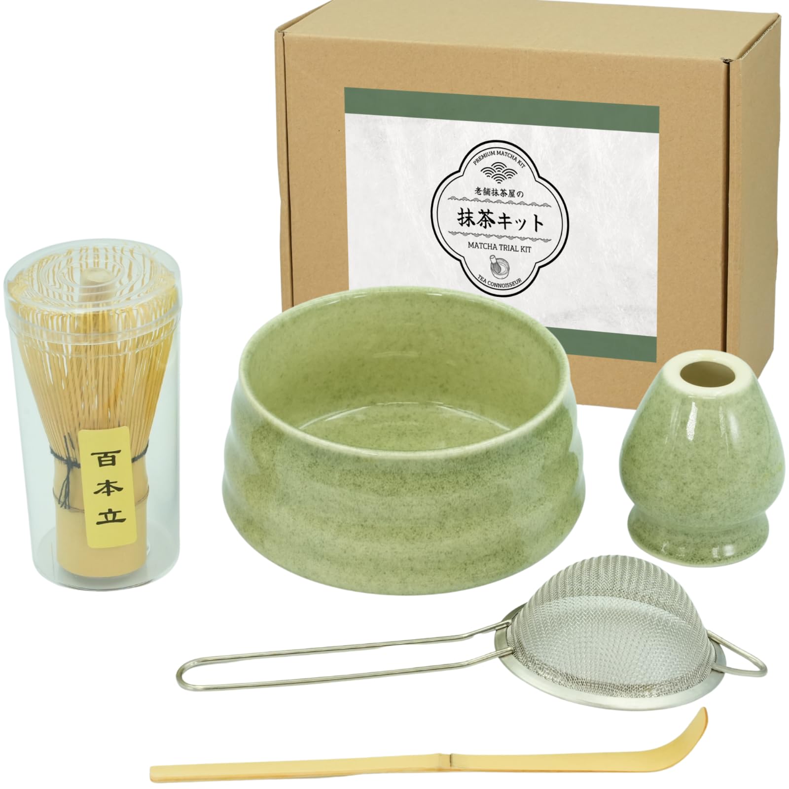

SEIDO Matcha Matcha Matcha Matcha Starter Tea Utensils for Beginners Set, Utensils, Bowl, Kit, зелёный