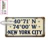 Tin Sign  Vintage Durable Metal Plaque Wall Decor Home Office Bar Man Cave Dining Room City Coordinate Birth Year License Pl