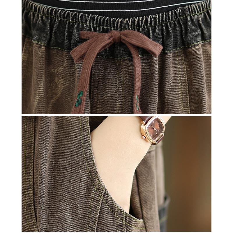 Dimanaf Neue Herbst Winter Damen Jeans Elastische Taille Denim Hose Lockere Hose Große Größe Lässig Baumwolle 2025