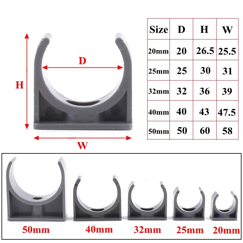 2Pcs 20~50mm PVC Pipe Connector Garden Irrigation Grey Ball Valve Aquarium Direct Tee Elbow Union Joint Pipe Clamp Cross Joint