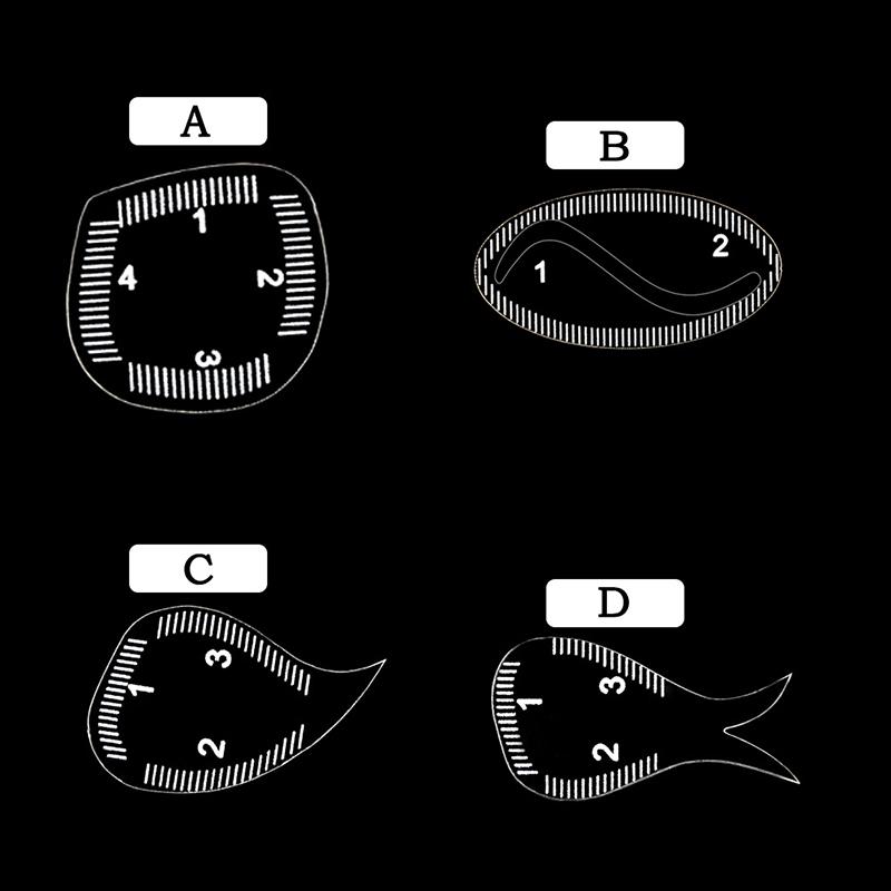 Pravítko pro mapování obočí Tvarovací pravítko na obočí Rychlé kreslení za 1 minutu Designové obočí Snadný nástroj Microblading Permanentní make-up Šablony