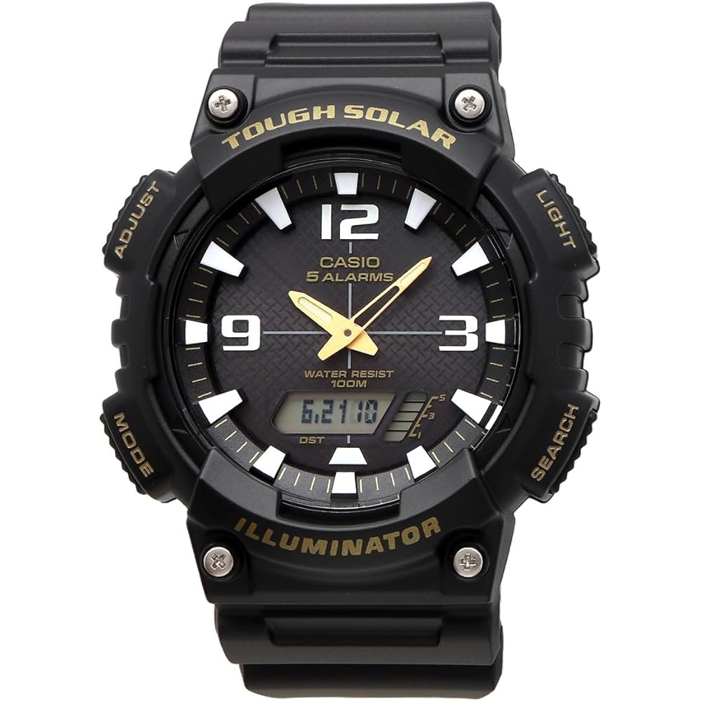 Casio Tough Solar Analog-Digital Quartz Watch AQ-S810W-1BV Men's Black Overseas Model