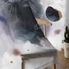 Transparente Vorhänge mit Tierkatzen-Aquarellmuster für Wohnzimmer, Schlafzimmer, Tüll-Vorhang für die Küche, Voile-Vorhang, Blindpaneele