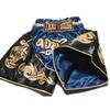 Short Enfant - THAI Boxe Kickboxing - Couleur Bleu - Taille 10-12 ANS - 100% Satin Polyester