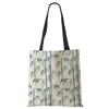 Lotus Leaf Bamboo Print Shopping Bags Women Folding Reusable Tote Shoulder Bag Scenery Canvas Casual Groceries Handbags 2022 CLE