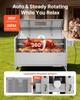 Grill Rotisserie, 38W Grill BBQ Zewnętrzny Rożen do Wieprzowiny i Jagnięciny, Węglowy Rożen o Pojemności 60 kg, Kółka i 4 Poziomy Wysokości, Stal Nierdzewna