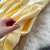 Women's Elegant White Satin Long Dresses Wedding Guest Cocktail Evening Party Dress Square Neck Sleeveless Slim Long Dress