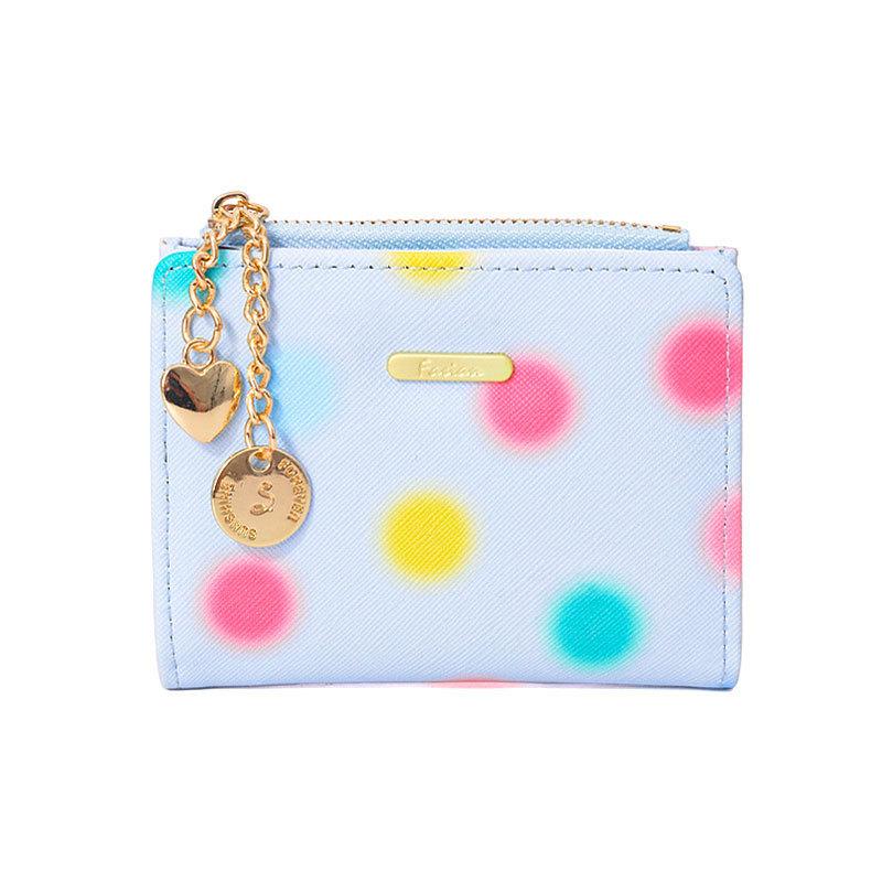 

Women s wallet ins women s small wallet women s high-end short wallet multi-functional change bag світло-синій колір