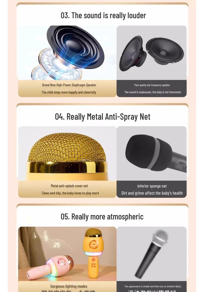 Kids' Mini Microphone Karaoke Speaker with Bluetooth Echo