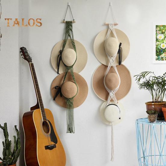 Tapestry Hat Storage Lanyard Bohemian Woven Handmade Wall Hanging Elegant Hat Display Stand Home Accessories
