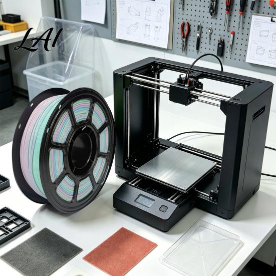 Low Shrinkage Filament Rainbow Gradient PLA 1.75mm 1KG Spool for FDM 3D Printers Warpage Printinng Roll
