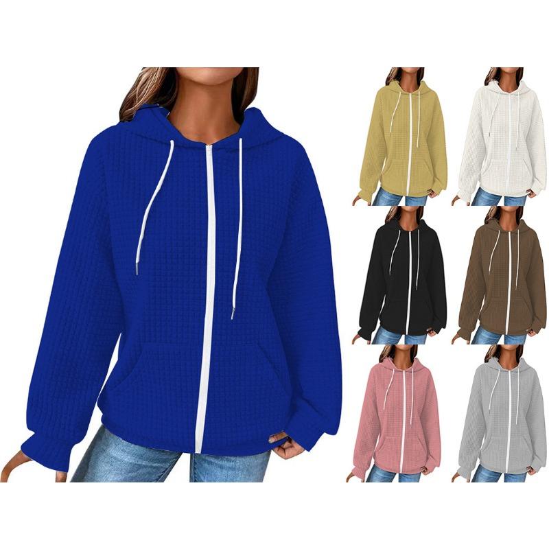 Women S Casual Long Sleeve Hooded Open Front Sweatshirt