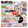 55Pcs Enjoy Graffiti Stickers Suitcase Water Cup Stationery Mobile Phone Car Scooter Laptop Refrigerator Decoration Diy Decals
