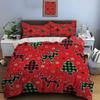 Christmas Print Bedding Set Duvet Cover 1 Duvet Cover 2 Pillowcases Adult and Kids Bedding Set Luxury Holiday Christmas Gifts