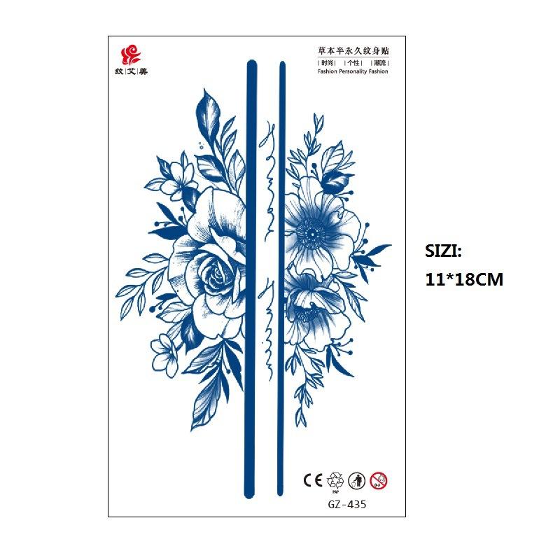 Herbal Juice Long-Lasting Non-Reflective Tattoo Sticker Gradual Change Non-Reflective Gz Series Keep For 15 Days