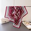 Leopard Print Spring- 70% Faux Silk Premium Square Scarf Thin Shawl Versatile Neckerchief Hair Bandana for Women