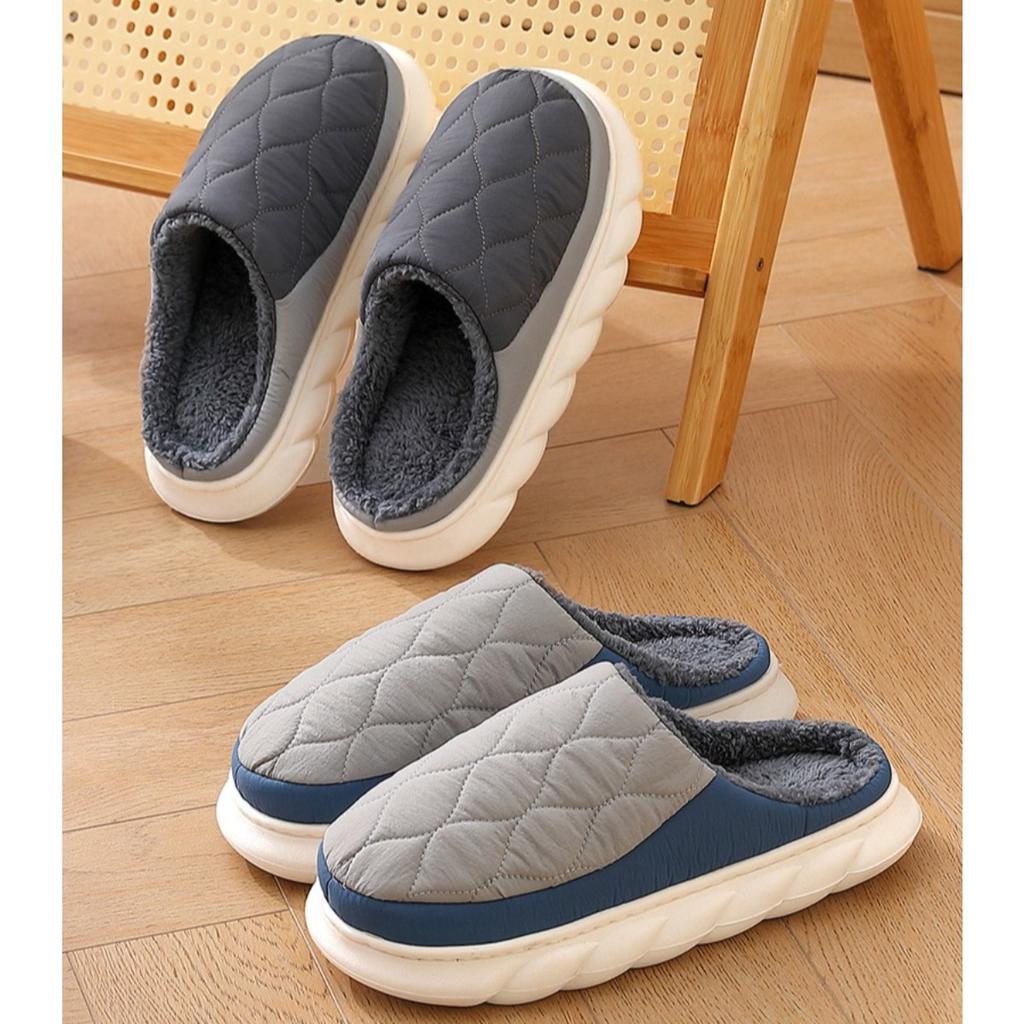 Men, Cotton Slippers, Thick Soled Shoes, Non Slip Shoes, External Shoes, Plush, Cotton Slippers