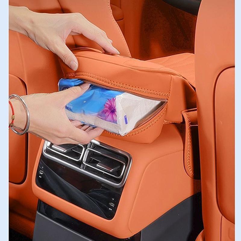 Car Tissue Box Height Increase Armrest Pad For Toyota Land Cruiser Prado LC250 2024 25 Protective Cover Storage Bag Auto Styling