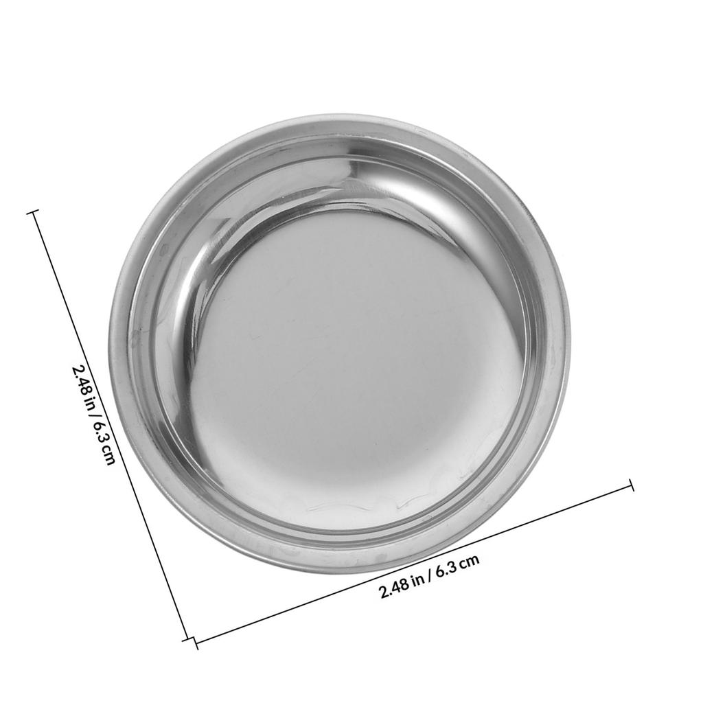 6Pcs Stainless Steel Tea Bag Drip Tray Saucers Tea Holder Round Plate Loose Leaf Infuser Accessories Strainer Loose