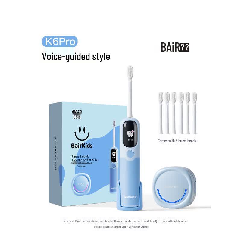 BAIR K6 Children's Sonic Electric Toothbrush CN Plug (adapter Included)