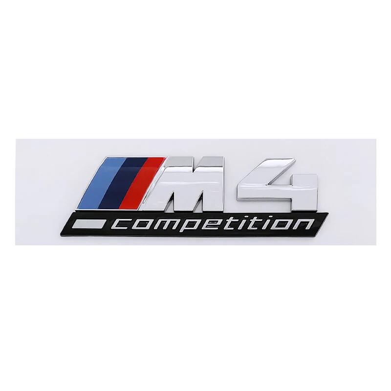 For BMW Car Rear Trunk Badge Sticker M1 M2 M3 M4 M5 M6 M7 M8 Competition Emblem Silver Modification Of ABS Badge