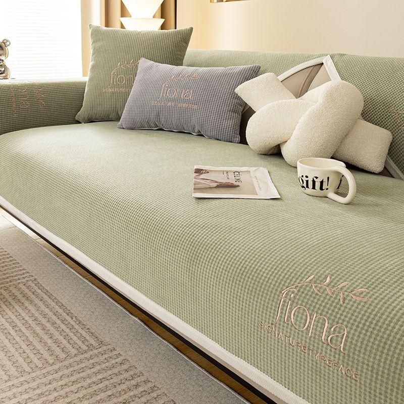 Chenille The Four Seasons Universal-Sofabezug, Handtuch, einfarbig, Wohnzimmer-Sofakissen, rutschfest, Sofakissen, Rückenlehnenbezug