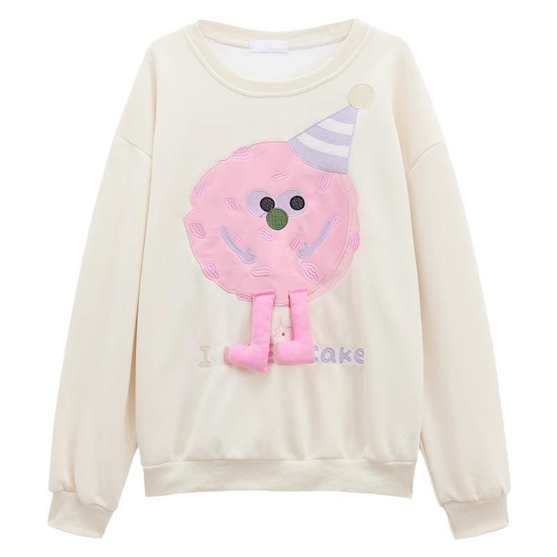 Tasarım Bisiklet Yaka Polar Kazak Kadın Sonbahar ve Kış Kalınlaştırılmış Orta ve Uzun Bol Üst