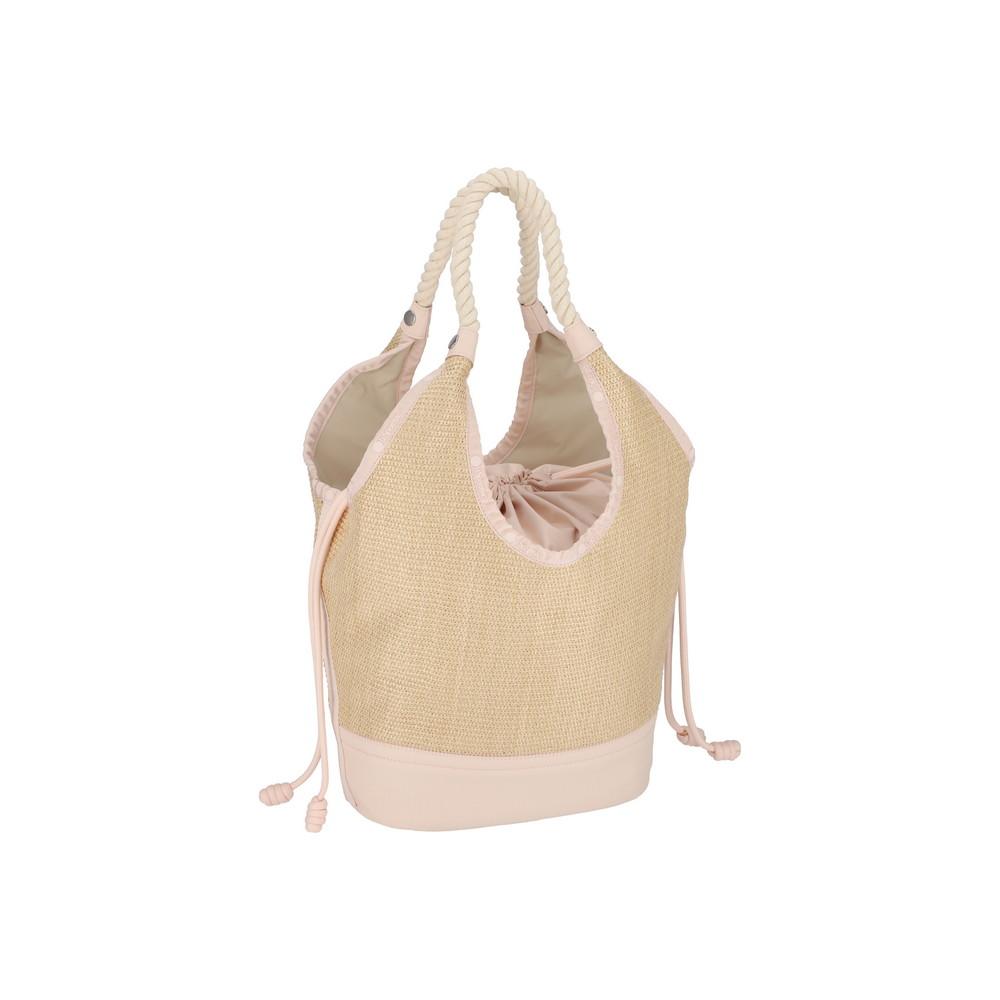 Lesportsac Peach Blush Raffia Large Diamond Tote Bag [1027.Lb19]