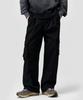 AGOD Wide Big Pocket Cotton Cargo Elastic String Pants [Black]