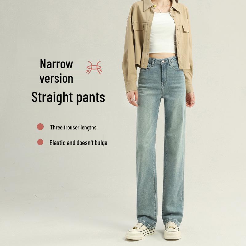 

Petite Women s High-Waisted Wide-Leg Jeans - Slimming, Thick Denim 30 for 126-135 lbs