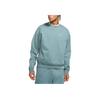 Nike Logo Print Crewneck Long Sleeve Sweatshirt Men Sweatshirt Blue-Green CV0554-387