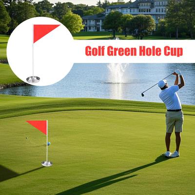 Putting Green Pohárky a Vlajky Událost Golfista Putter Trenér Přenosný Puttingový Pohárek s Vlajkou pro Dospělé Zahrada Trávník Dvůr Venkovní