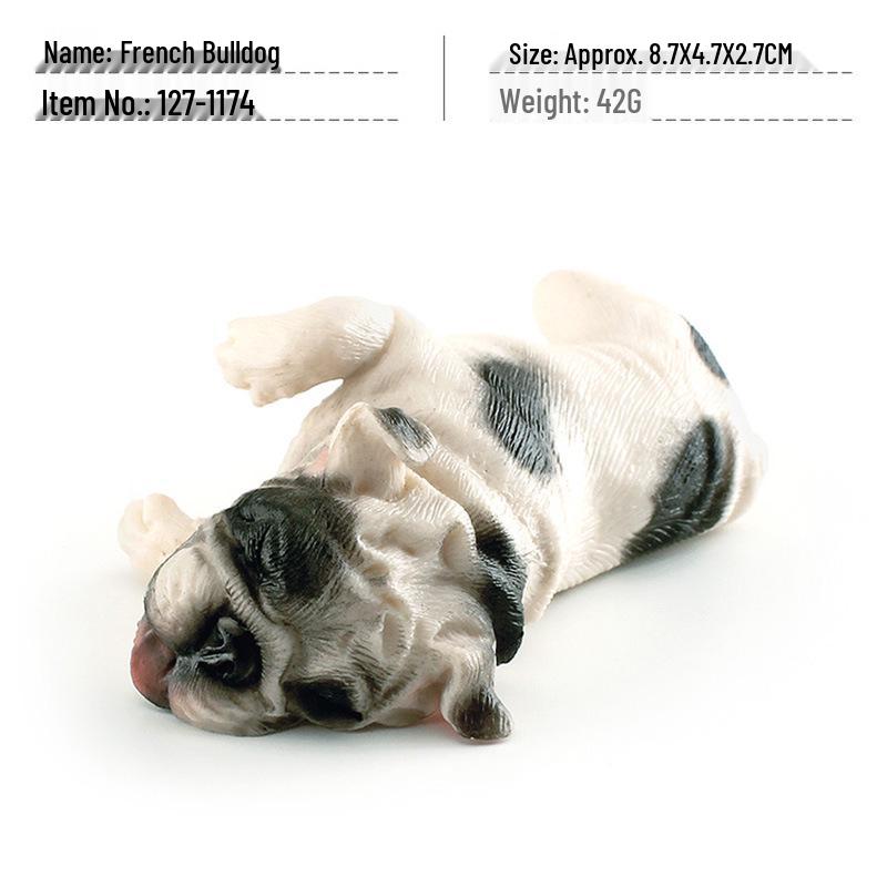 Cross-Border Fun Sleeping Posture French Bulldog & Shiba Inu Model Desktop Decoration