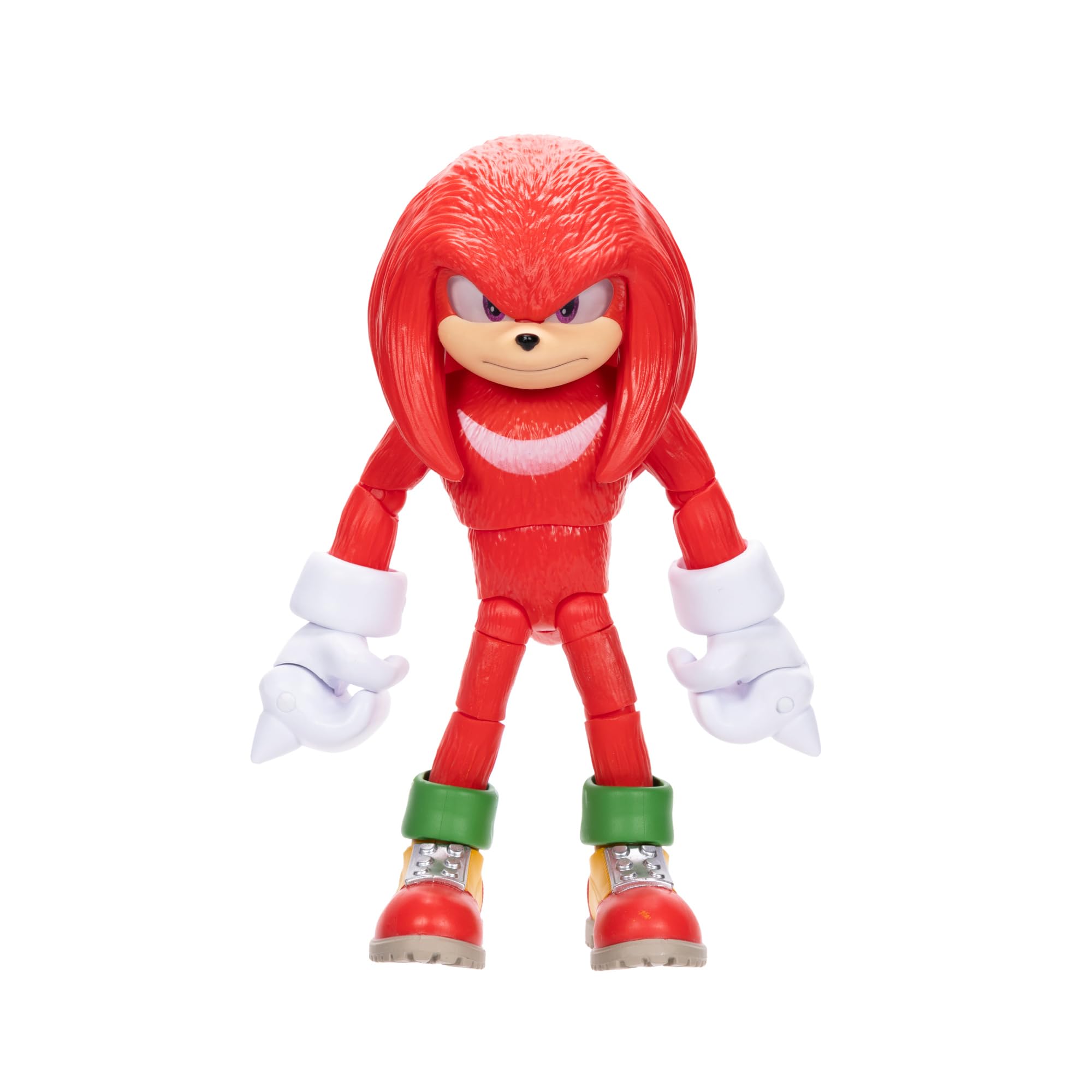 Sonic the Hedgehog Sonic 3 Movie Action Figure 5-Inch Knuckles Collectible Toy Figure Highly Articulated Boys Girls - Officially Licensed 3 Movie