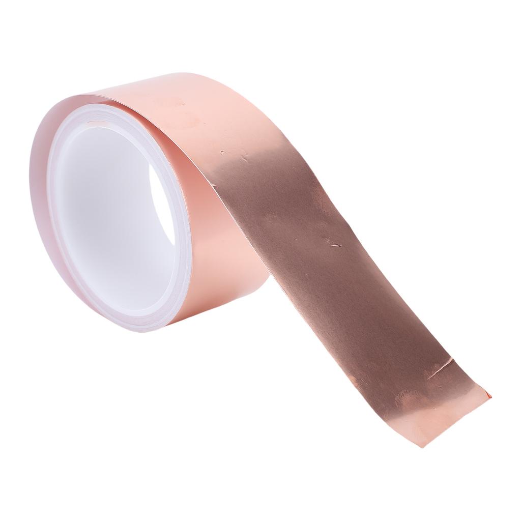 Copper Foil Tape for Guitar Bass EMI Shielding Conductive Adhesive Noise Reduction Grounding Stained Glass Framing 20m