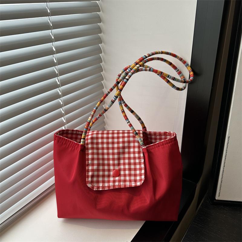 Fashionable Casual Hand-held Bag, Versatile Commuting Tote Bag, Large Capacity Student School Bag, Single Shoulder Underarm Bag
